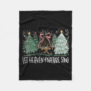 Let Heaven & Nature Sing Christmas Baby Jesus Fleece Blanket