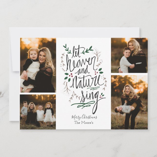 Let Heaven And Nature Sing Christmas Card (Front)