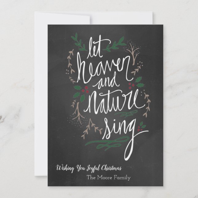 Let Heaven & Nature Sing Christmas Card (Front)