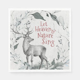 Let Heaven & Nature Sing, Christmas Carol Napkin