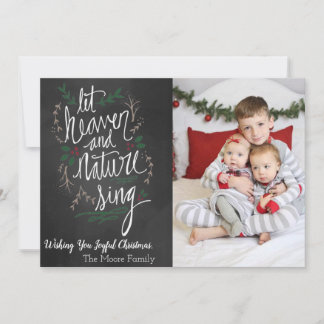 Let Heaven & Nature Sing Christmas Photo Card
