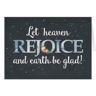 Let Heaven Rejoice Christmas Poinsettia on Black