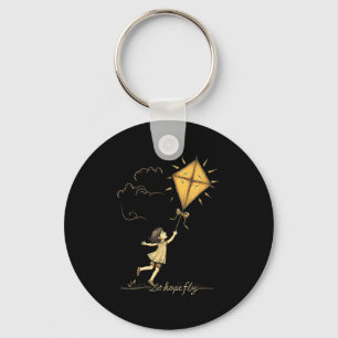 Let Hope Fly Pediatric Cancer Awareness September Keychain