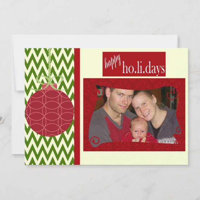 Let It Be Christmas Customized Holiday Photo Card (Front)