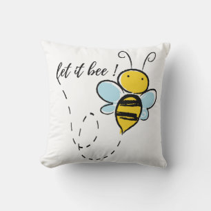 Let it be, motivation quote hand drawing T-Shirt Throw Pillow
