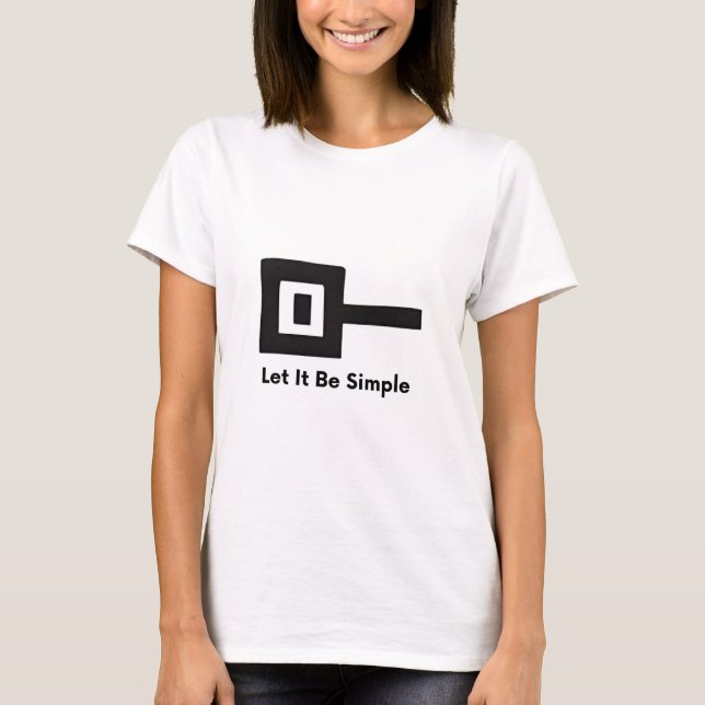 Let It Be Simple logo on Women's Basic T-Shirt (Front)