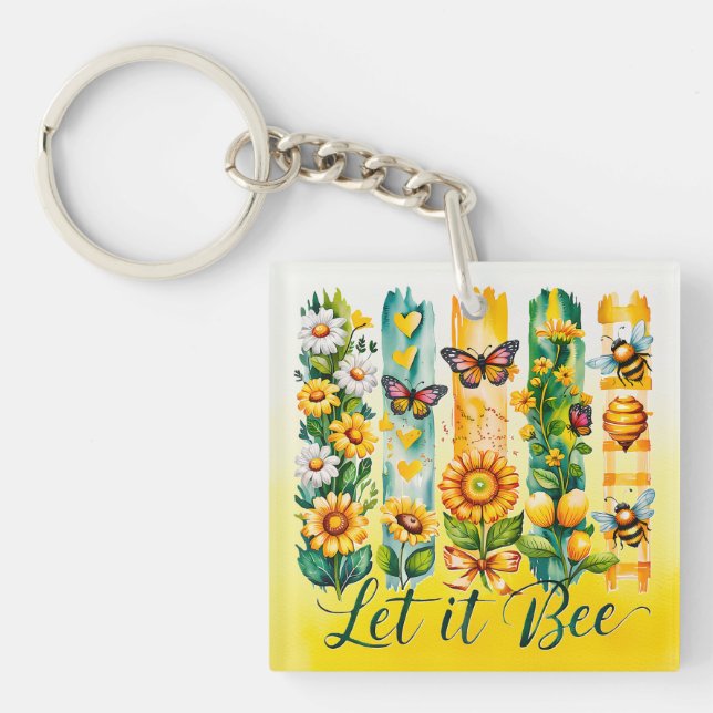 Let It Bee Keychain (Front)