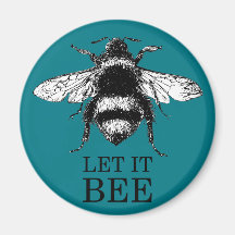 Let It Bee Vintage Nature Bumble Bee