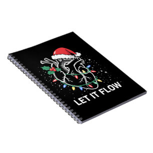 Let It Flow Anatomy Heart Cardiac Nurse Santa Hat Notebook