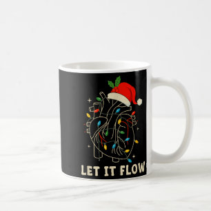 Let It Flow Funny Anatomical Heart Christmas, Medi Coffee Mug