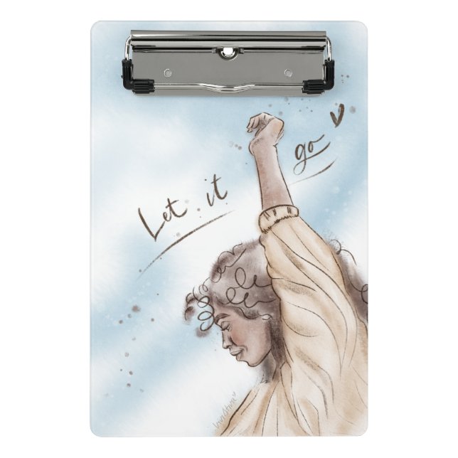 Let it Go Clipboard S | Woman Blue Sky (Front)