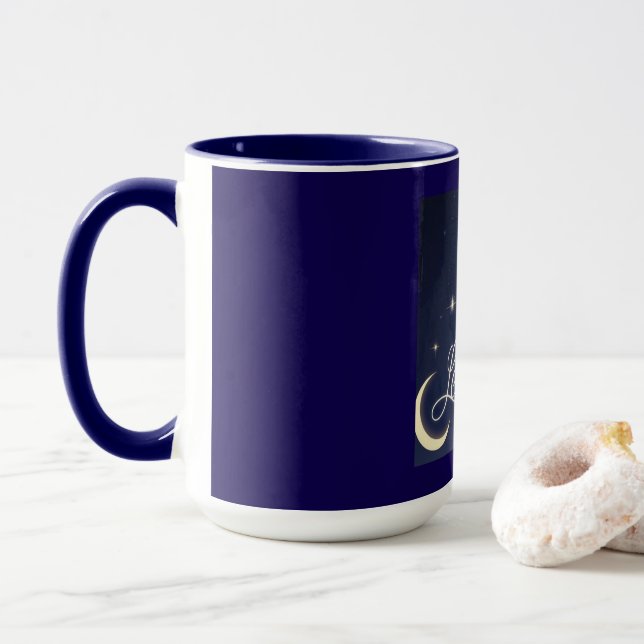 Let It Go Falling Star Galaxy Mug – Inspirational  (With Donut)