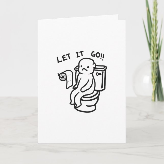 Let It Go Quote Greeting Card (Front)