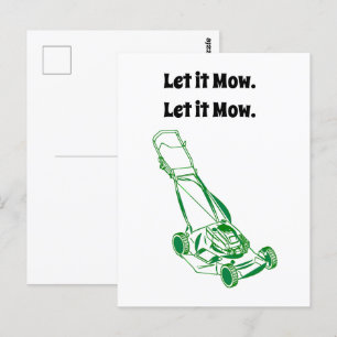 Let it Mow Movie Internet Meme Joke Postcard