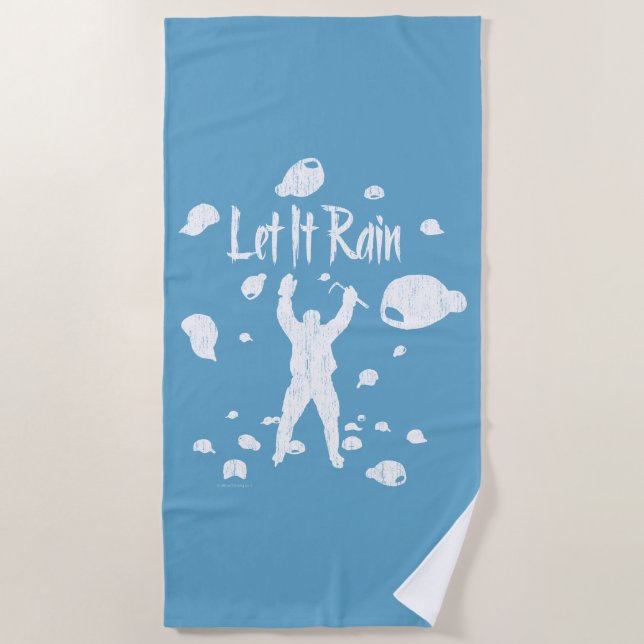Let It Rain (hockey) Beach Towel (Front)