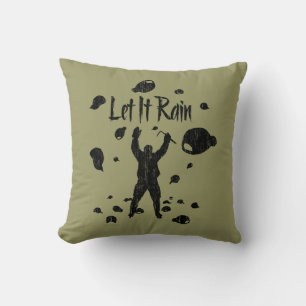 Let It Rain (Hockey) Throw Pillow