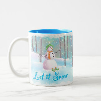 “Let it Snow”  11 oz  Snowman Mug