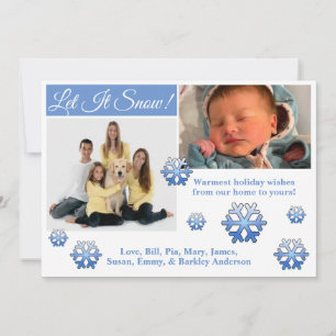 Let It Snow! 2 Photo Christmas Card