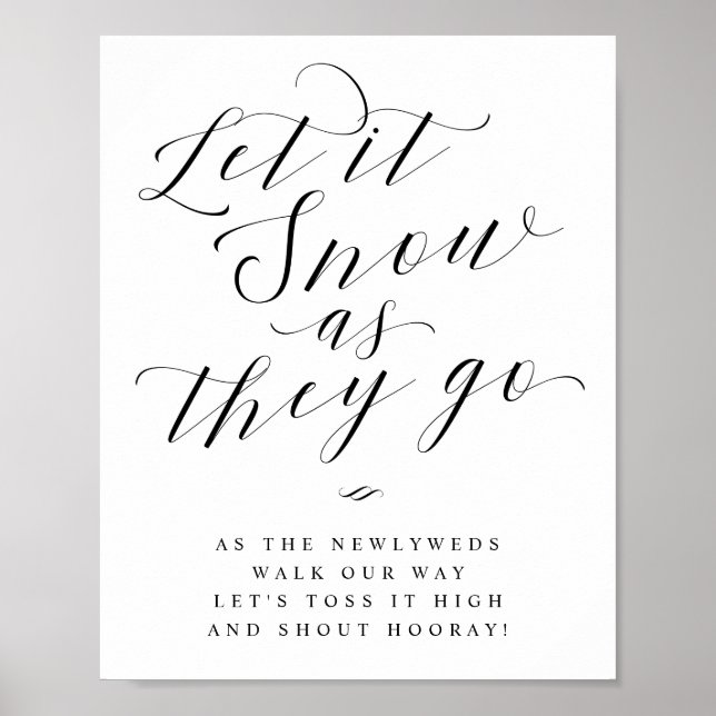 Let it Snow as They Go Send Off Wedding Sign (Front)