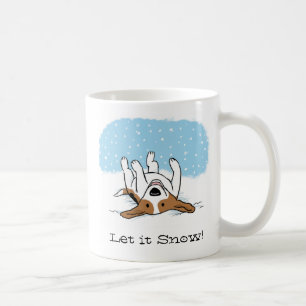 Let it Snow Beagle   Cute Dog Holiday Custom Coffee Mug