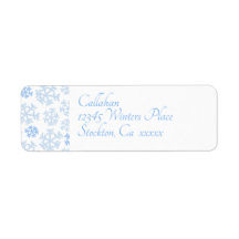 Let it Snow Blue Address Labels