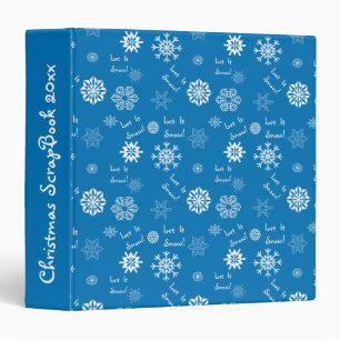 Let It Snow Blue Binder