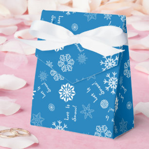 Let It Snow Blue Favor Box