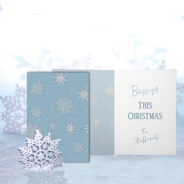 Let it Snow Blue Greeting Card (Creator Uploaded)