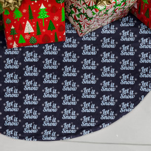 Let It Snow Brushed Polyester Tree Skirt
