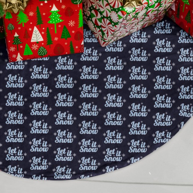 Let It Snow Brushed Polyester Tree Skirt (Creator Uploaded)