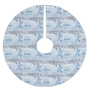 Let it Snow Brushed Polyester Tree Skirt