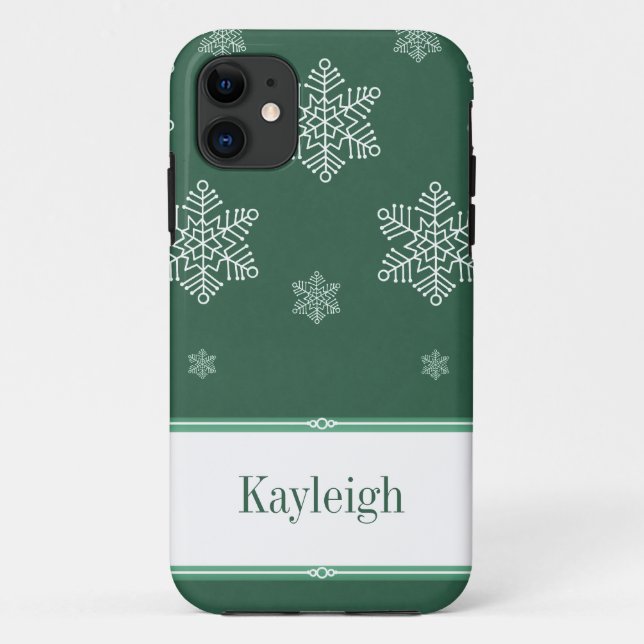 Let it Snow BT iPhone 5 Case, Green Case-Mate iPhone Case (Back)