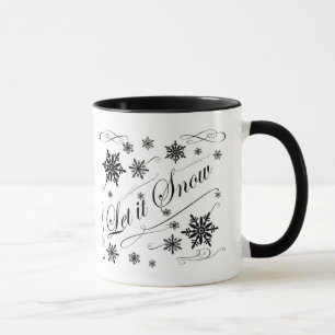 let it snow chalkboard art mug