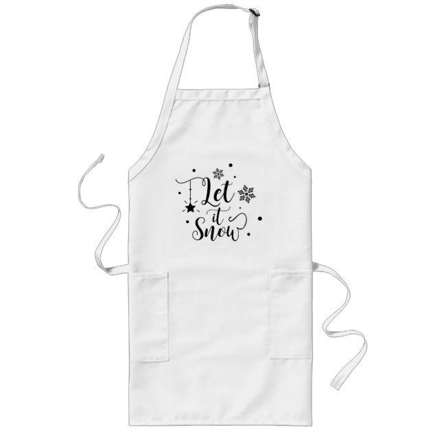 "Let it Snow" Christmas Apron (Front)