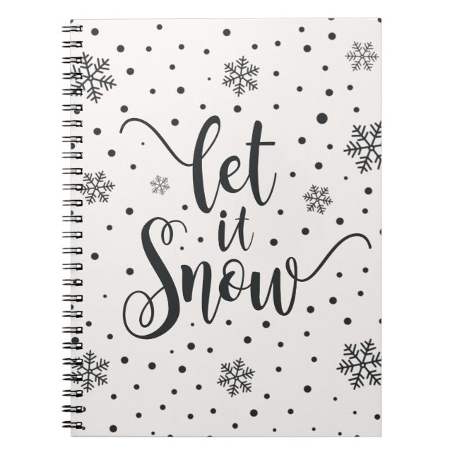 Let It Snow Christmas Calligraphy | Notebook (Front)