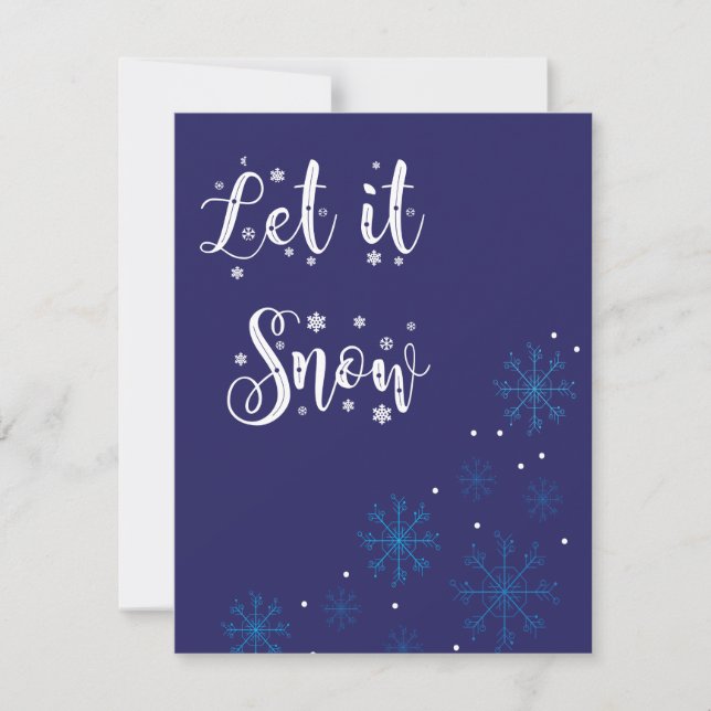 Let it snow christmas card  (Front)