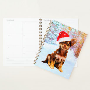 Let it Snow Christmas Holiday Chihuahua Dog Planner