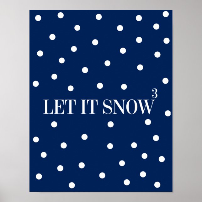 Let It Snow Christmas Holiday Poster Sign (Front)