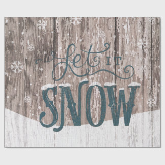Let It Snow Christmas Holiday Wrapping Paper