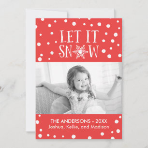 Let It Snow Christmas Photo Card