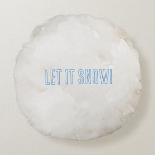 Let It Snow! Christmas Round Pillow