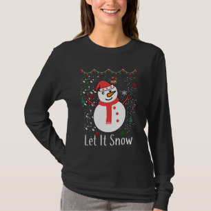 Let it snow Christmas snowman T-Shirt