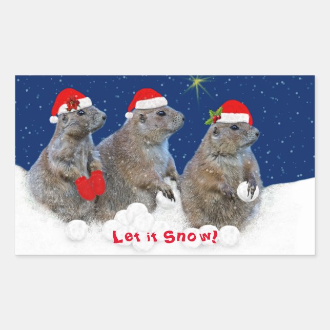 Let it Snow Christmas Sticker (Front)