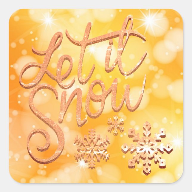 Let It Snow Christmas Sticker (Front)