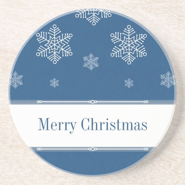 Let it Snow Coaster, Blue Coaster (Front)