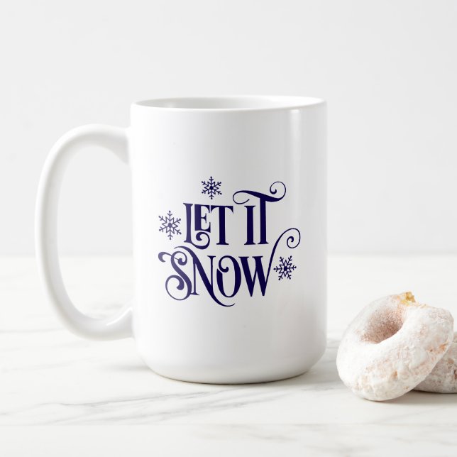 Let it Snow Coffee Mug (Avec donut)