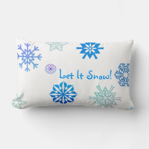 Let It Snow Colour Choice Background Lumbar Pillow