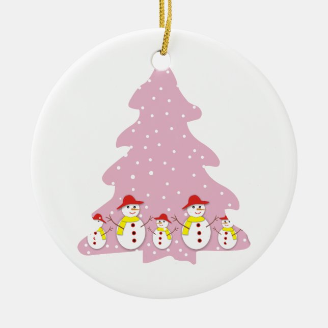 Let it snow custom Christmas ornament (Front)