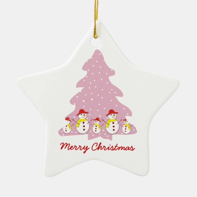 Let it snow custom Christmas ornament (Front)