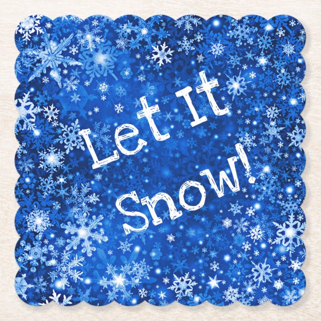 Let It Snow Custom Paper Coasters (Front)